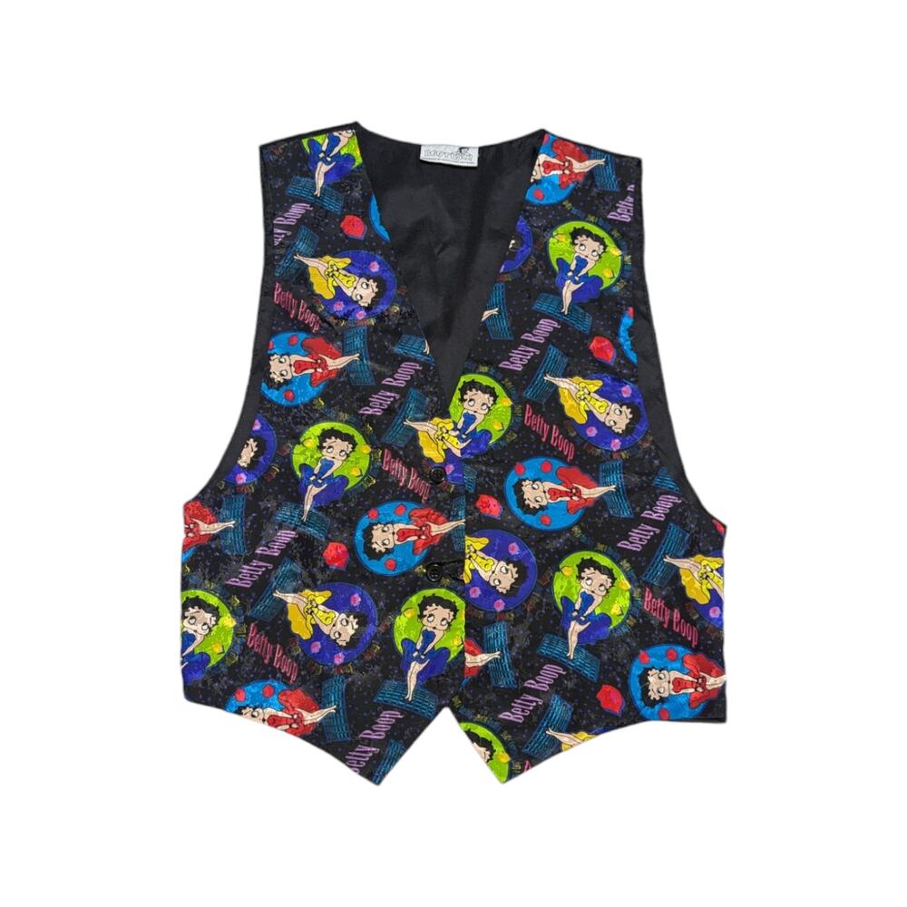 Vintage Betty Boop Vest Formal 90s Retro Marilyn Monroe Formal Cartoon Shirt